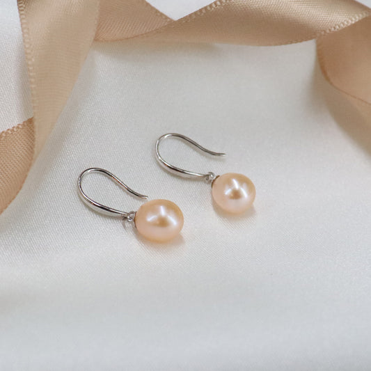 Genuine pearl drop earrings